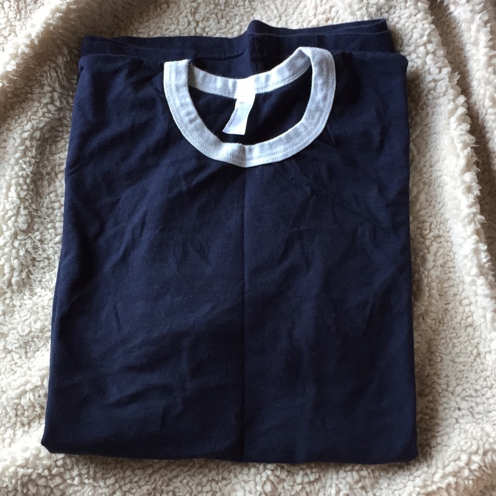 Navy and white shirt